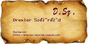 Drexler Szórád névjegykártya